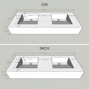 Handcrafted Calacatta Viola Marble Double Sink: Custom Bathroom Vanity (NS-150)
