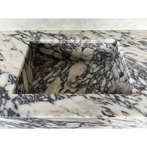 HANDCRAFTED CUSTOM CALACATTA VIOLA MARBLE SINK (NS-082)