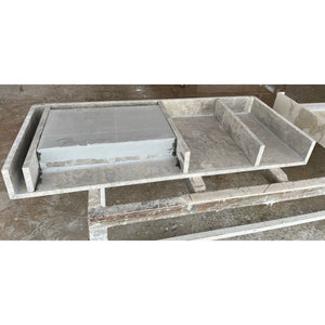 HANDCRAFTED CUSTOM TUNDRA GREY MARBLE SINK (NS-073)