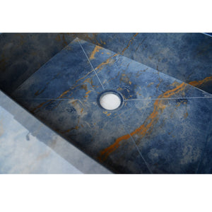 HANDCRAFTED OCEAN BLUE HIGH ENGINEERED STONE SINK (ES-034)