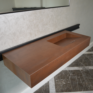 HANDCRAFTED INFINITY – METAL CORTEN ENGINEERED PORCELAIN SINK (ES-058)
