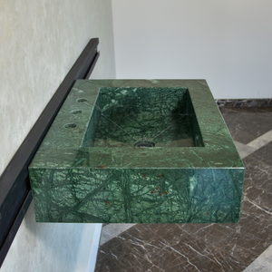 HANDCRAFTED VERDE GUATEMALA CUSTOM MARBLE SINK (NS-079)
