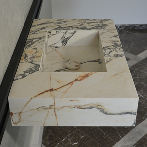 HANDCRAFTED MATERIA CORCHIA GOLD ENGINEERED PORCELAIN SINK (ES-050)