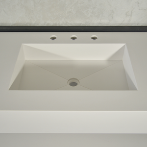 HANDCRAFTED CUSTOM QUARTZ SINK WITH SHIELF (QU-116)