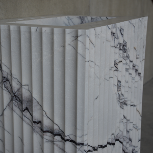 HANDCRAFTED CUSTOM PEDESTAL LILAC MARBLE SINK (NS-220)