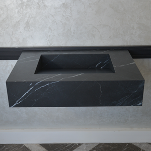 HANDCRAFTED NERO MARQUINIA HIGH ENGINEERED STONE SINK (ES-045)