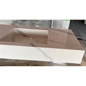 HANDCRAFTED EXTRA STATUARIO HIGH ENGINEERED PORCELAIN SINK (ES-059)