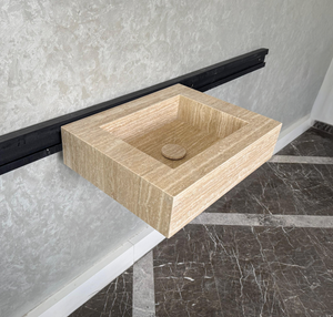 HANDCRAFTED CUSTOM TRAVERTINE SINK (TR-040)