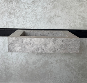 HANDCRAFTED CUSTOM TUNDRA GREY MARBLE SINK (NS-041)