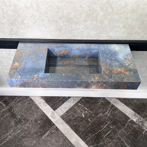 HANDCRAFTED THUNDERSTORM HIGH ENGINEERED STONE SINK (ES-043)