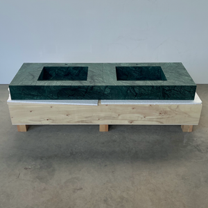 HANDCRAFTED VERDE GUATEMALA CUSTOM MARBLE SINK (NS-132)