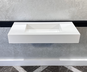 CUSTOM WHITE QUARTZ TROUGH SINK (QU-048)