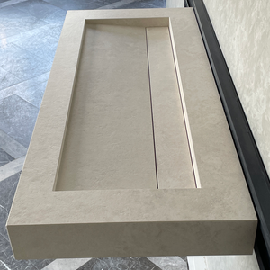 Handmade Infinity Chianca Di Ostuni Porcelain Sink: Marble Look, Custom Bathroom Vanity (ES-049)