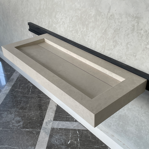 Handmade Infinity Chianca Di Ostuni Porcelain Sink: Marble Look, Custom Bathroom Vanity (ES-049)