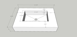 Handmade Lamar Marquina Porcelain Sink: Customizable Modern Bathroom Basin (ES-052)