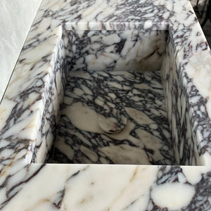 HANDCRAFTED CUSTOM CALACATTA VIOLA MARBLE SINK (NS-082)