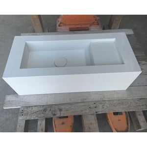 HANDCRAFTED WHITE QUARTZ SINK (QU-052)