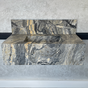 Handmade Vegas Blue Marble Sink: Custom Vanity Top (NS-073)