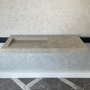 Handcrafted Custom Dekton Grigio Porcelain Bathroom Sink: Custom Vanity Top or Wall Mount (ES-043)
