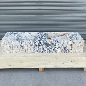 Handmade Calacatta Viola Marble Sink: Custom Vanity Top (NS-145)