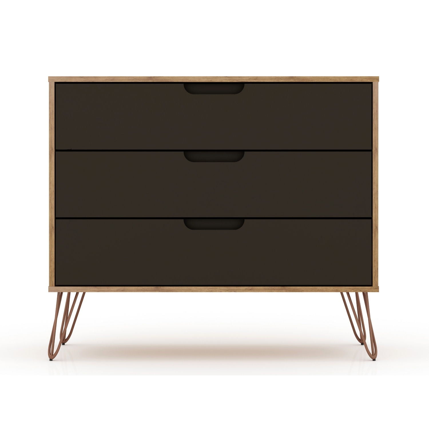 Rockefeller 3 Drawer Dresser with Splayed Legs - Multiple Colors