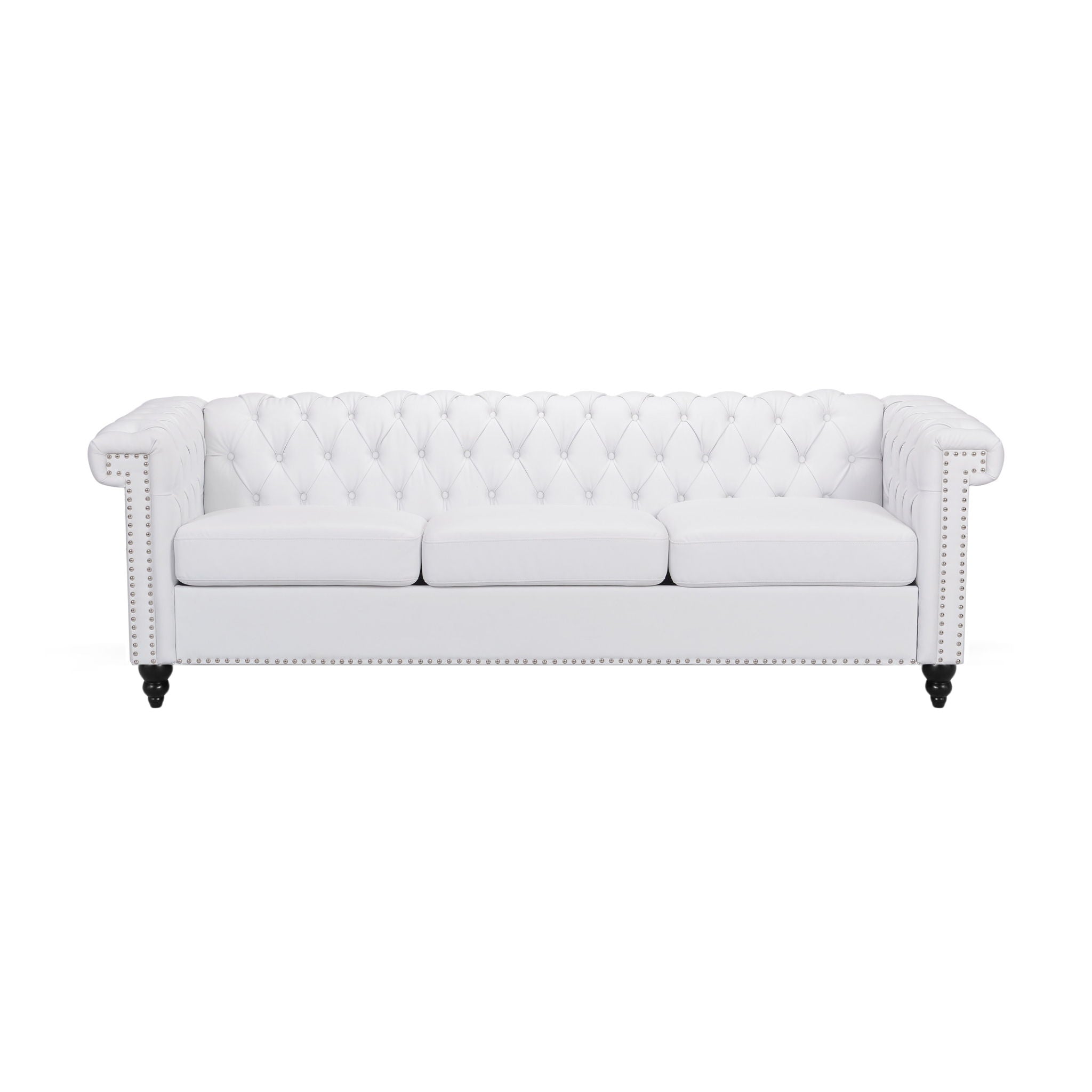Chesterfield Style 3 Seater Sofa with Deep Button Tufting - Multiple Colors