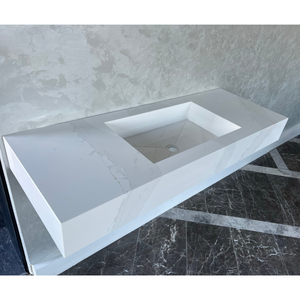 CUSTOM CALACATTA GOLD QUARTZ SINK (QU-041)