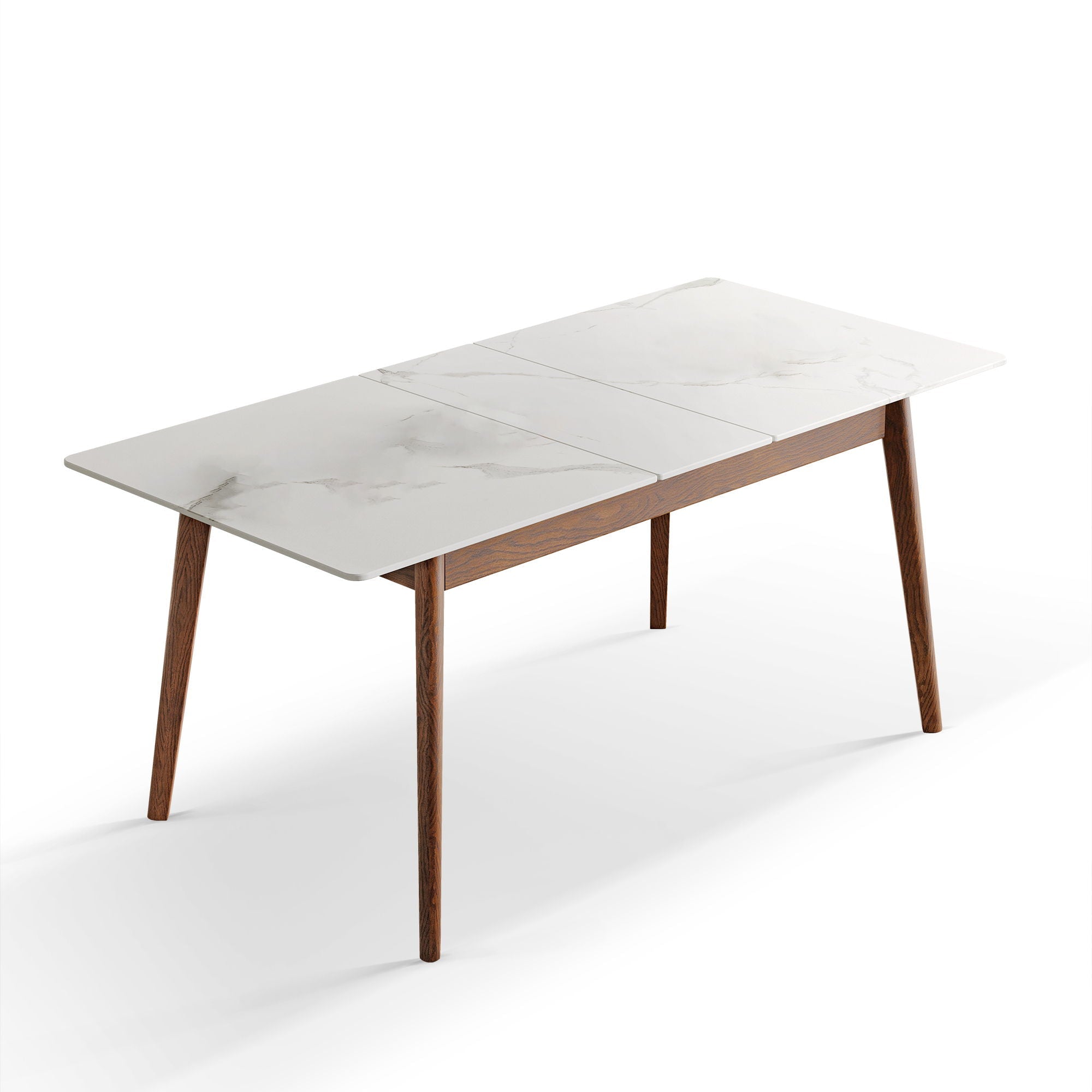 Telescopic Wood Dining Table with Extendable Top - Multiple Colors