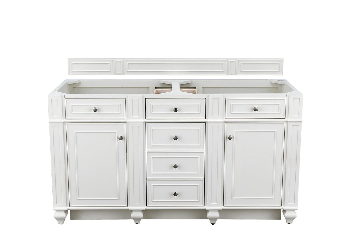 James Martin Bristol 60" Double Bathroom Vanity, Bright White