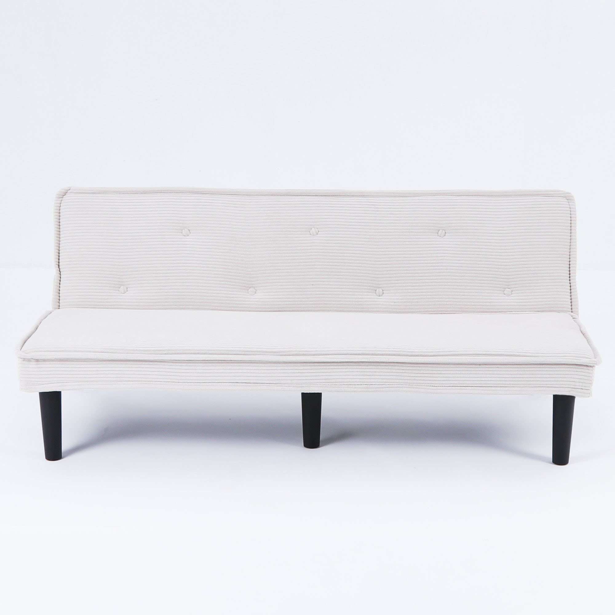 Versatile Sofa Bed with Solid Wood Frame - Pink, Beige, or Black