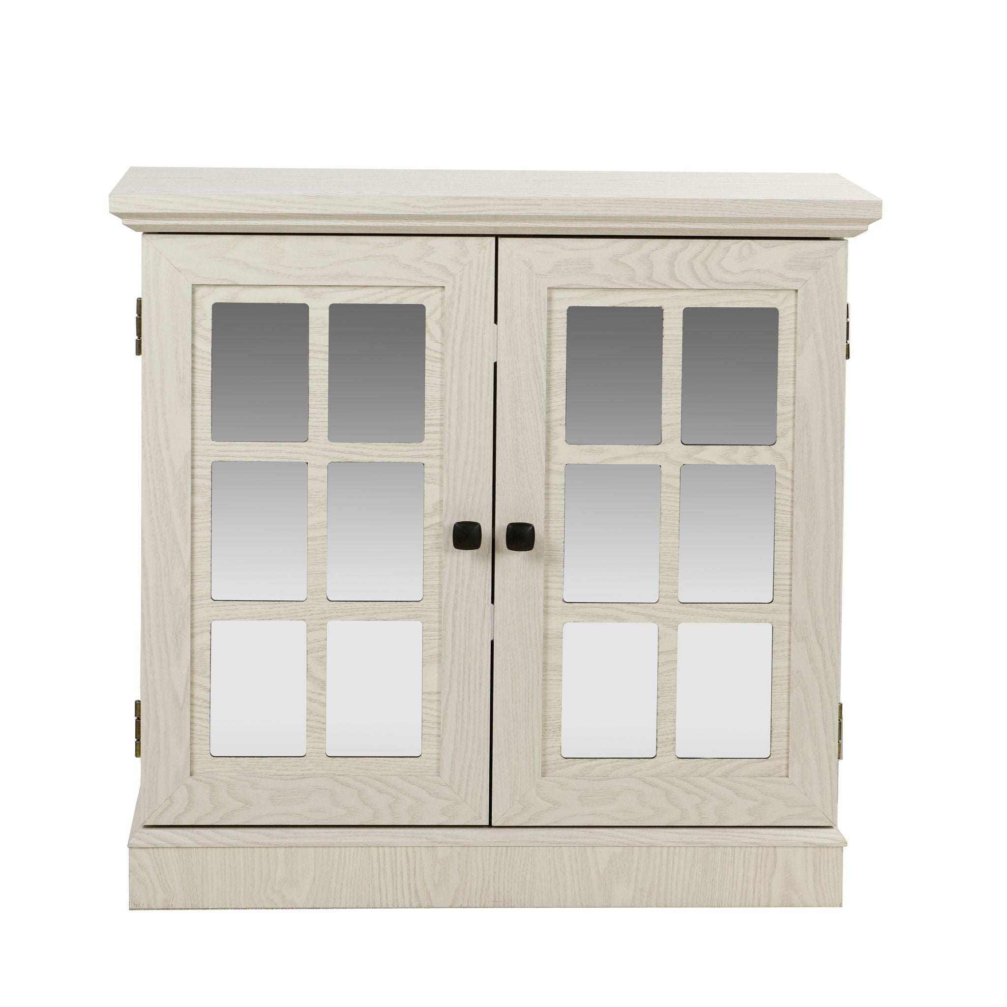 Sideboard Cabinet with Mirrored Doors and Adjustable Shelf - White or Black