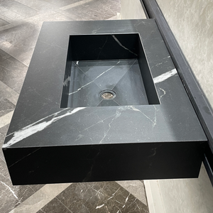 Handmade Lamar Marquina Porcelain Sink: Customizable Modern Bathroom Basin (ES-052)