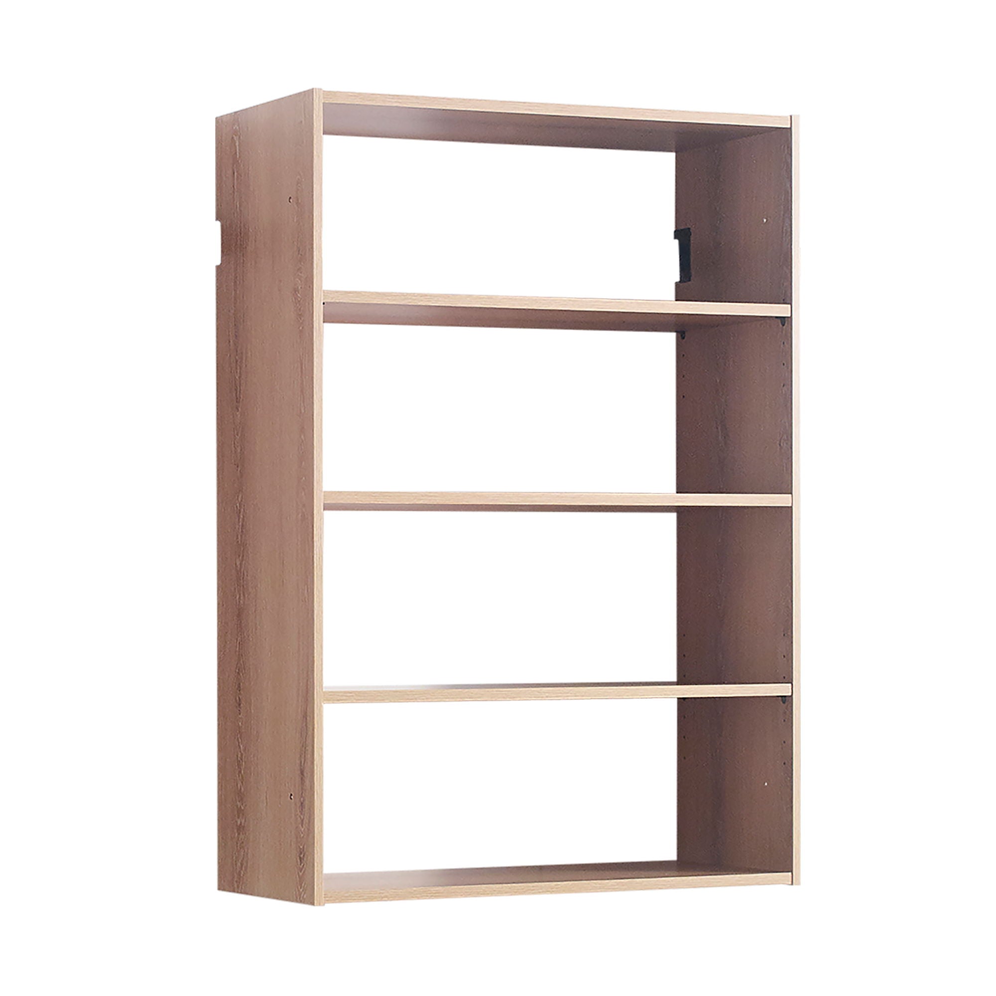 Wall Mounted Wood Closet System with Modular Design - Light Brown or White