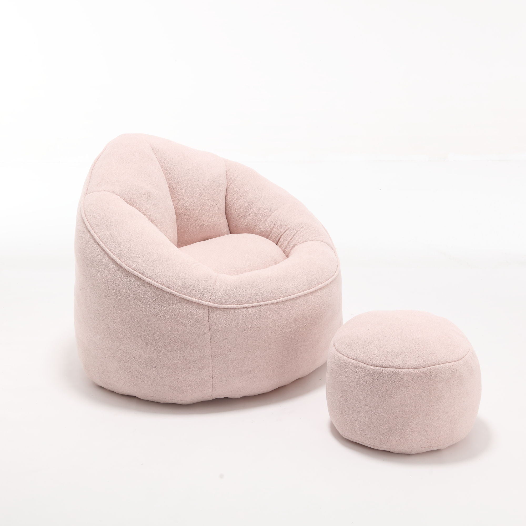 High Pressure Foam Bean Bag Sofa Chair with Footrest – Multiple Colors