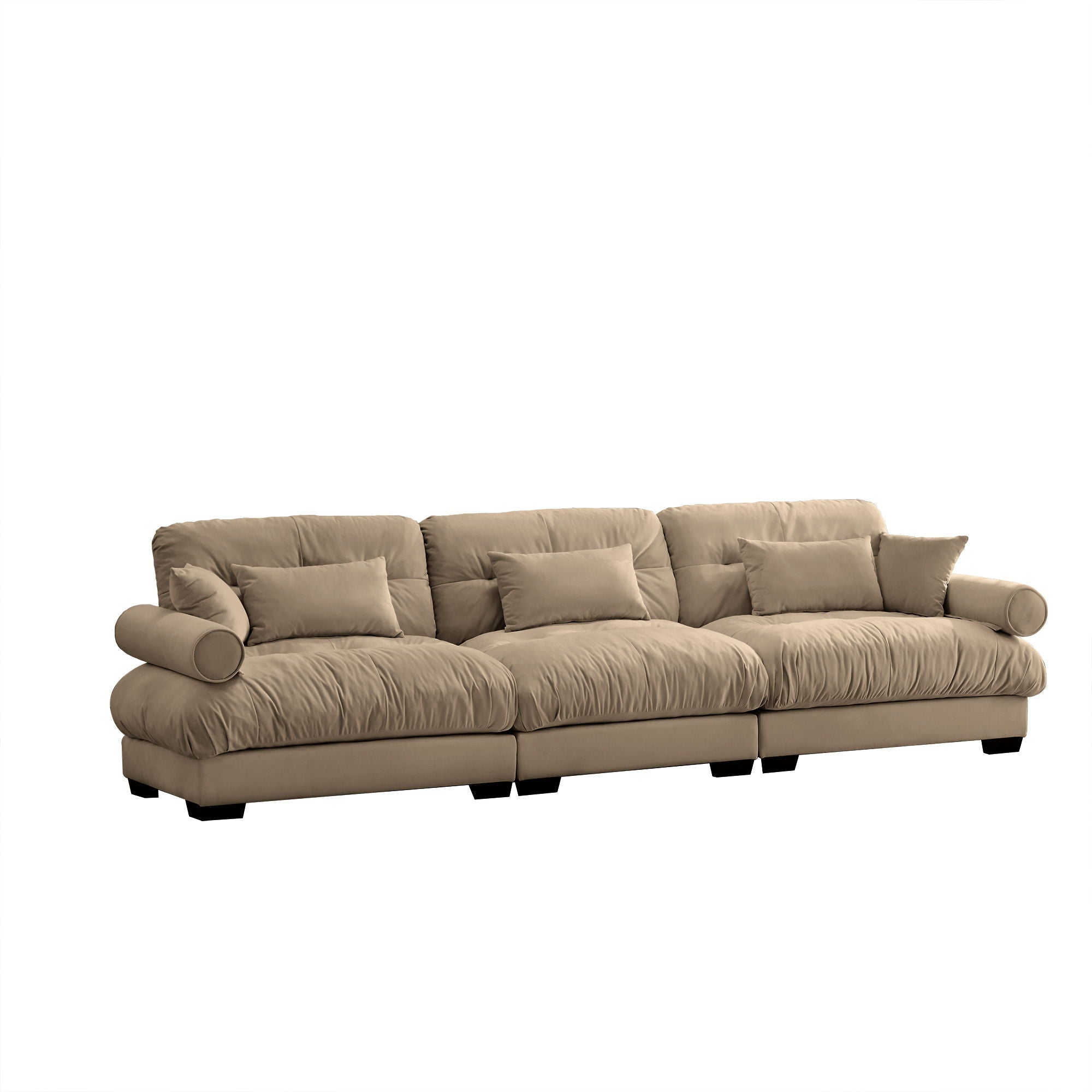 Modern Oversize Sofa with Cloud-Like Comfort - Fabric Stationary Sofa