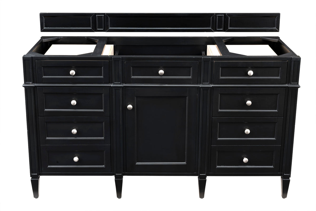 James Martin Brittany 60" Single Vanity Cabinet, Black Onyx