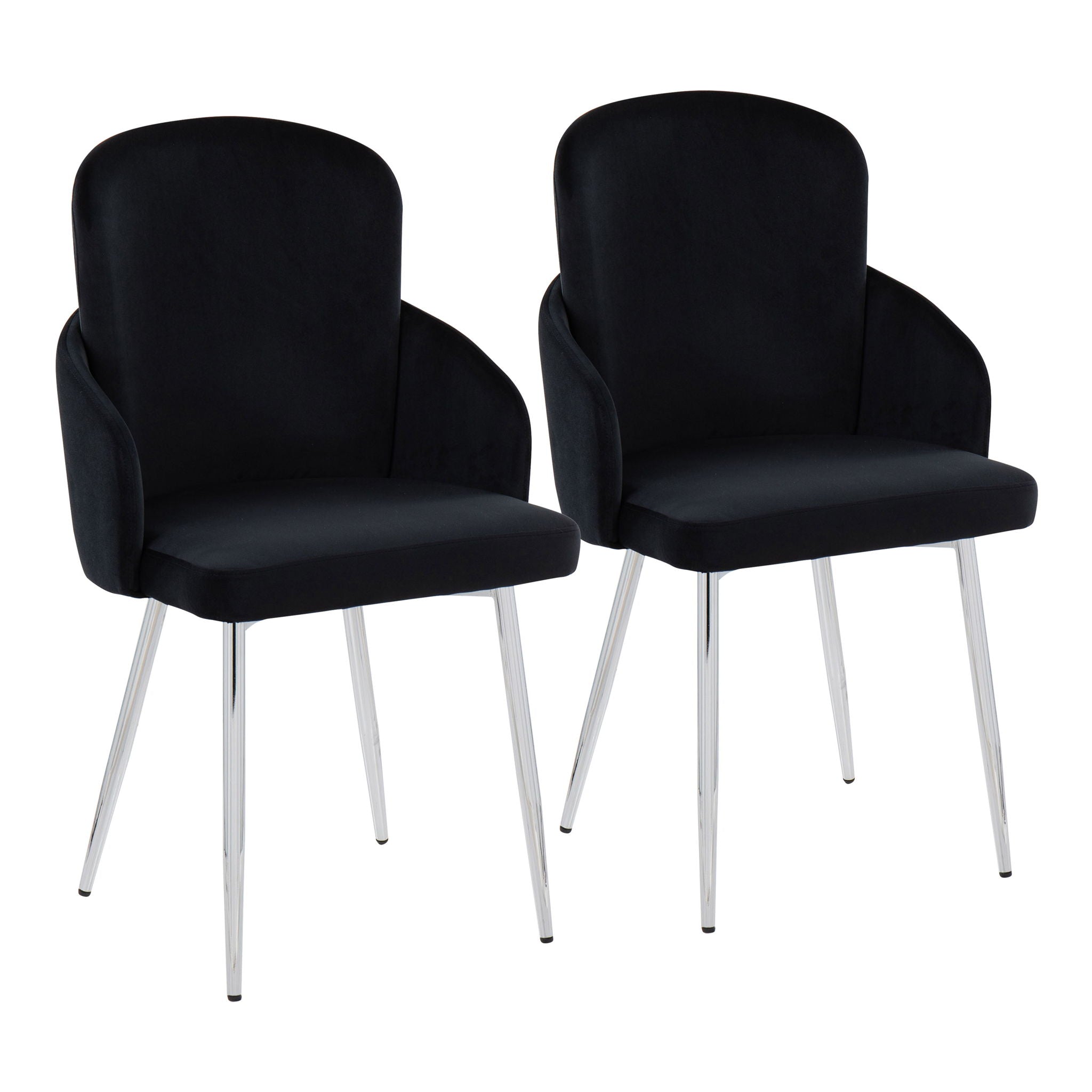Contemporary Dining Chair Set of 2 with Upholstered Seat - Multiple Colors