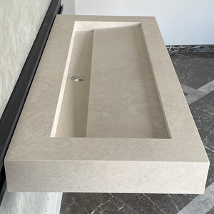 Handmade Infinity Chianca Di Ostuni Porcelain Sink: Marble Look, Custom Bathroom Vanity (ES-049)