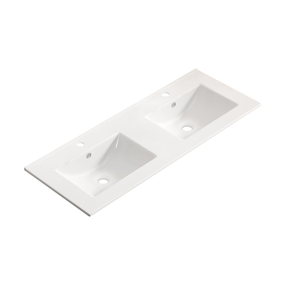 Milk White Bathroom Sink Vanity Top with Thin-Edge Design - 47.64" Wide