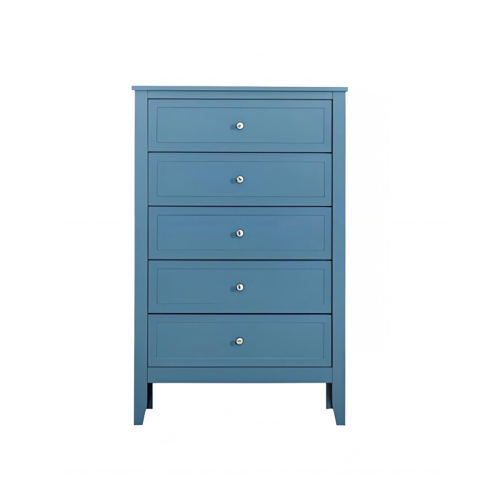 5 Drawer Storage Chest with Metal Hardware - Multiple Colors