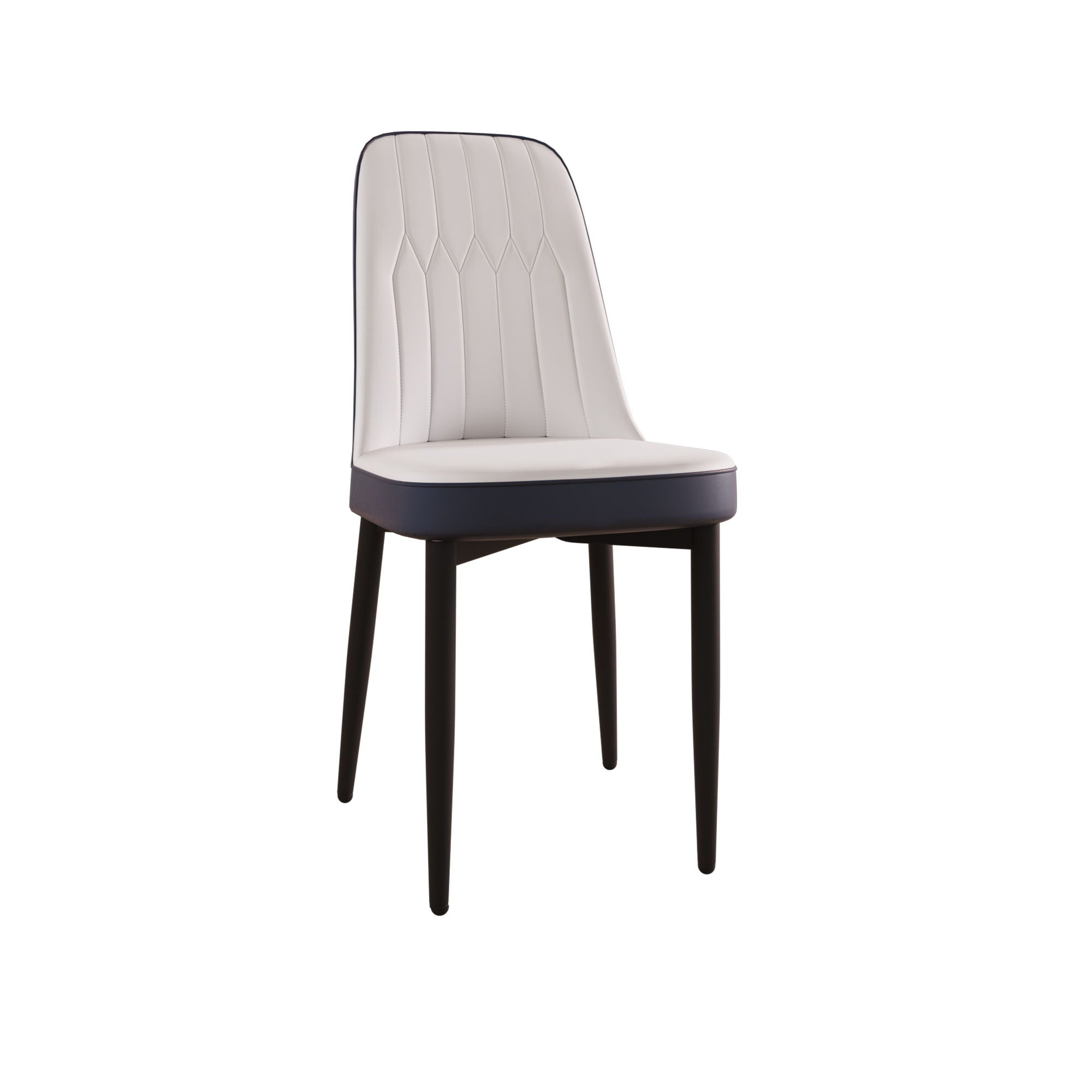 Modern Dining Chair Set with Cushions and Metal Legs - Multiple Colors