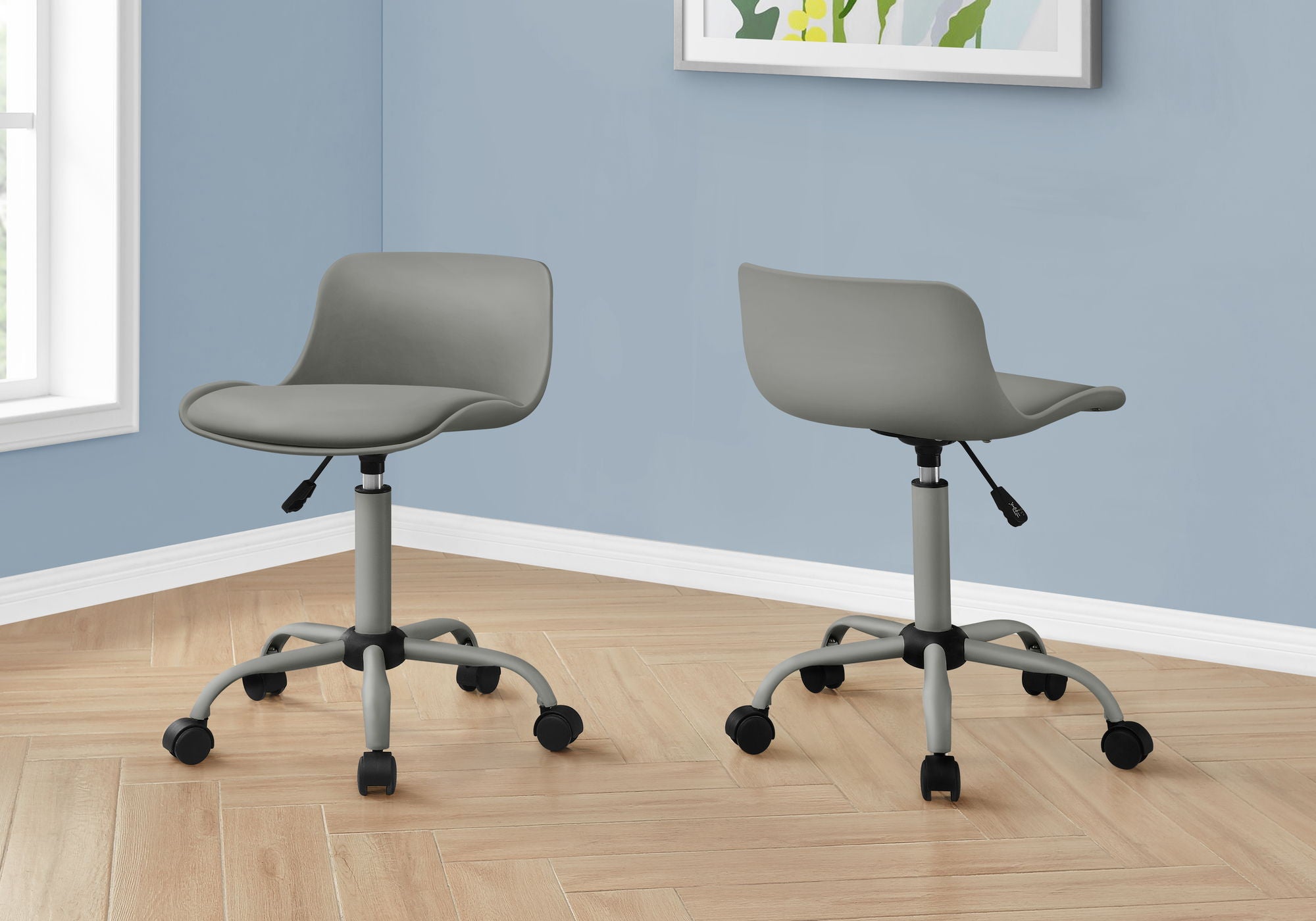 Ergonomic Office Chair with Adjustable Height and Swivel Base - Faux Leather