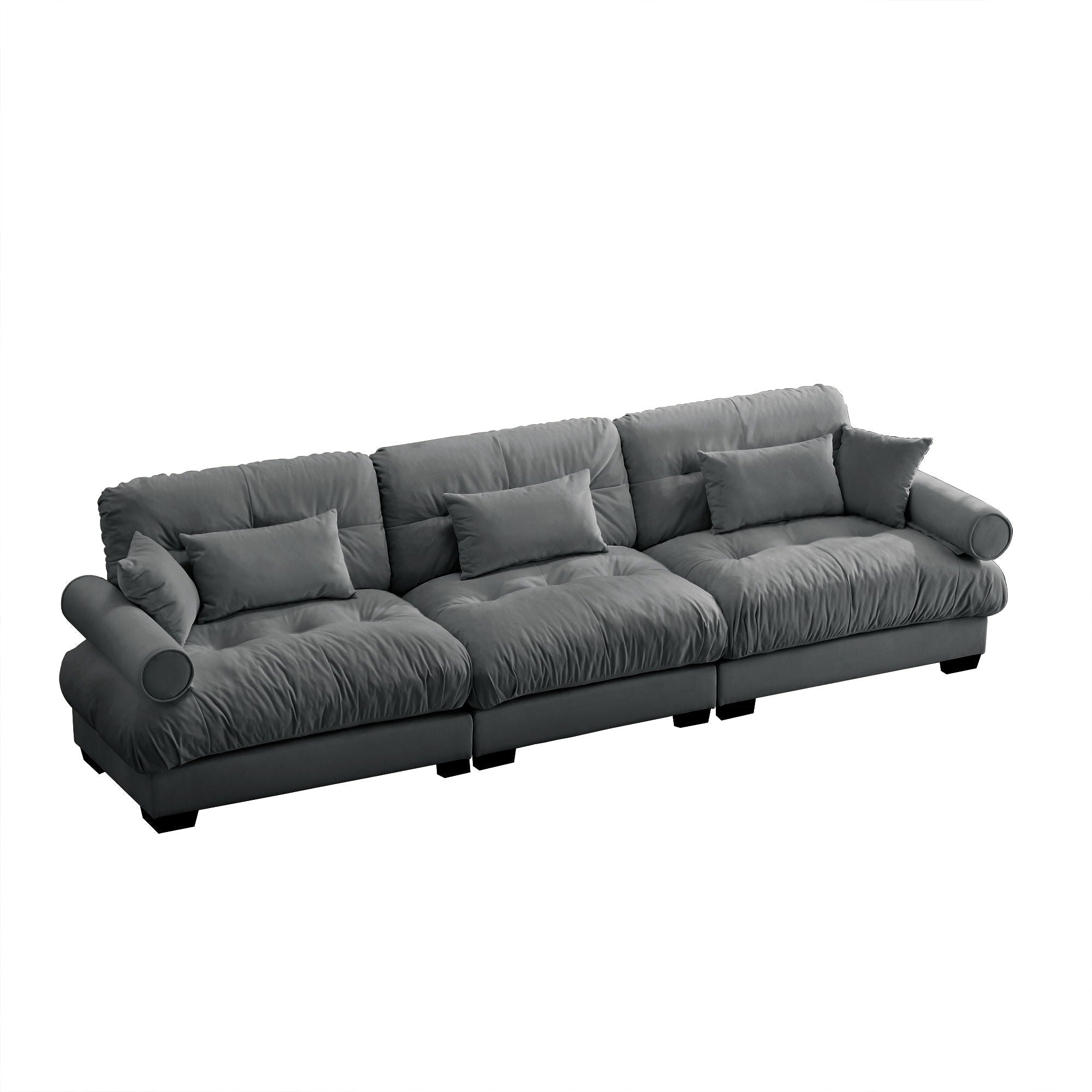 Modern Oversize Sofa with Cloud-Like Comfort - Fabric Stationary Sofa