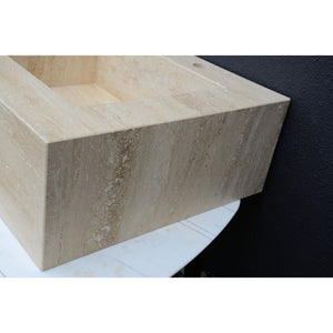 HANDCRAFTED CUSTOM TRAVERTINE SINK (TR-055)