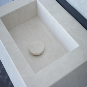 HANDCRAFTED LIGHT PEARL CUSTOM MARBLE SINK (NS-036)
