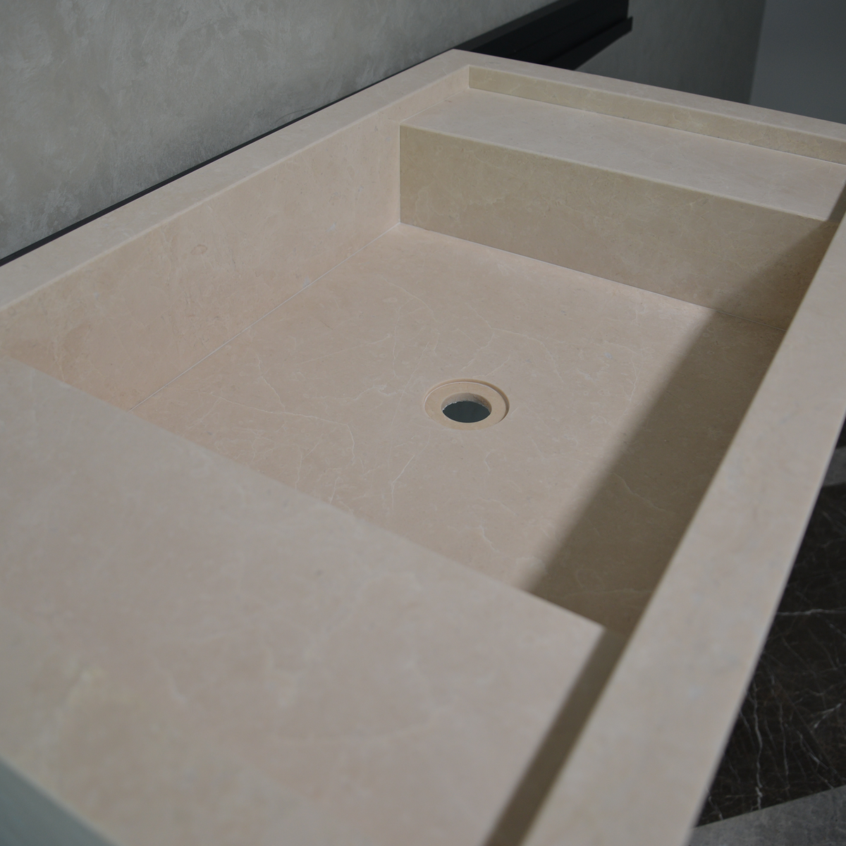 Custom Handmade Light Pearl Marble Sink (NS-079)