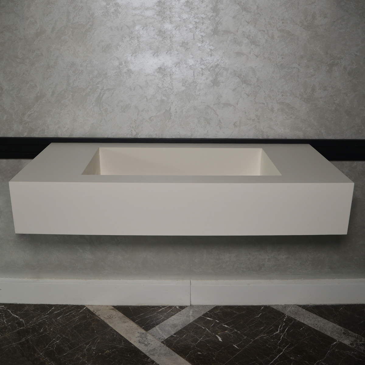 HANDCRAFTED INFINITY ABSOLUTE WHITE ENGINEERED PORCELAIN SINK (ES-062)