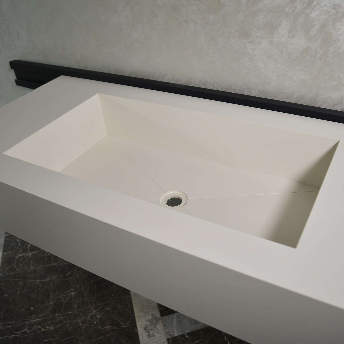 HANDCRAFTED INFINITY ABSOLUTE WHITE ENGINEERED PORCELAIN SINK (ES-062)