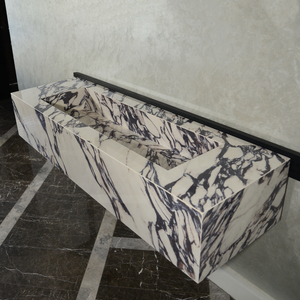 Handcrafted Infinity - Calacatta Viola Engineered Porcelain Sink (ES-095)