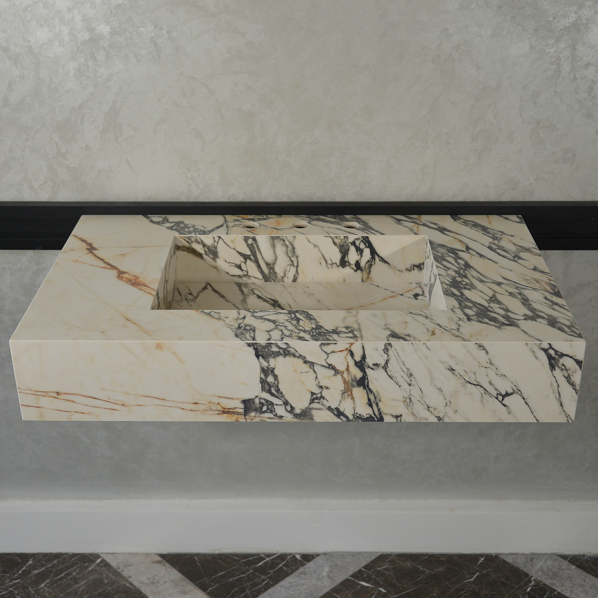 HANDCRAFTED MATERIA CORCHIA GOLD ENGINEERED PORCELAIN SINK (ES-050)